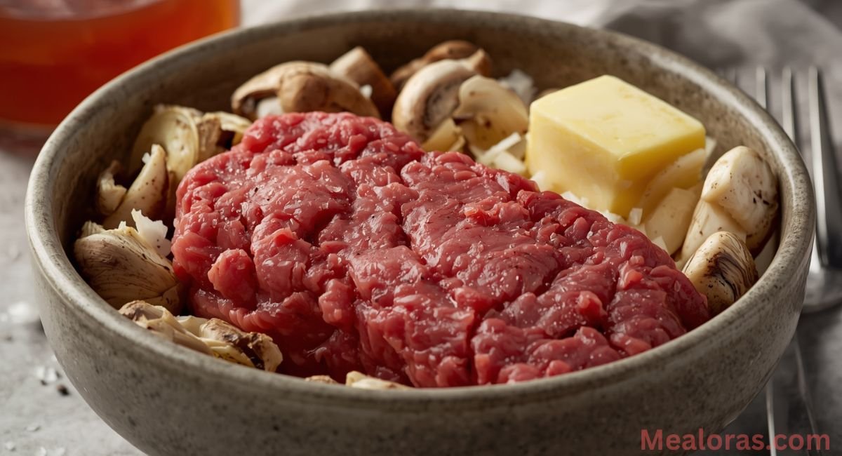 easy ground beef-stroganoff ingredients