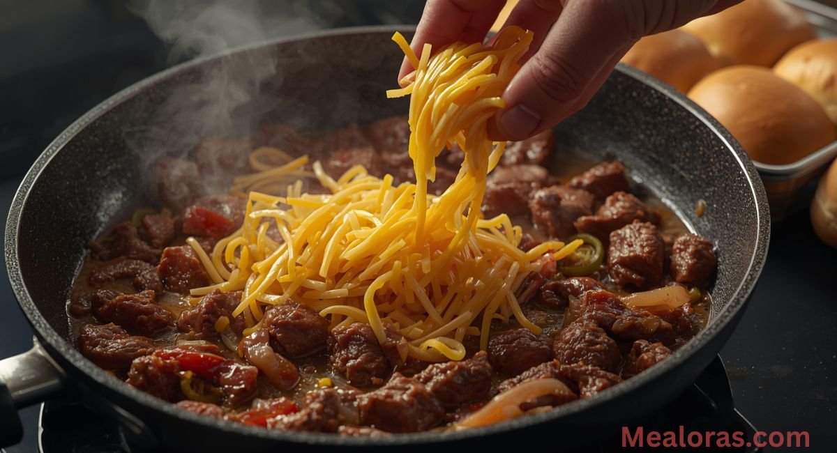 Method to Make Philly Cheesesteak Sloppy Joes