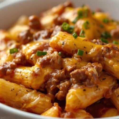 Sloppy Cheeseburger Pasta Easy One-Pot Dinner
