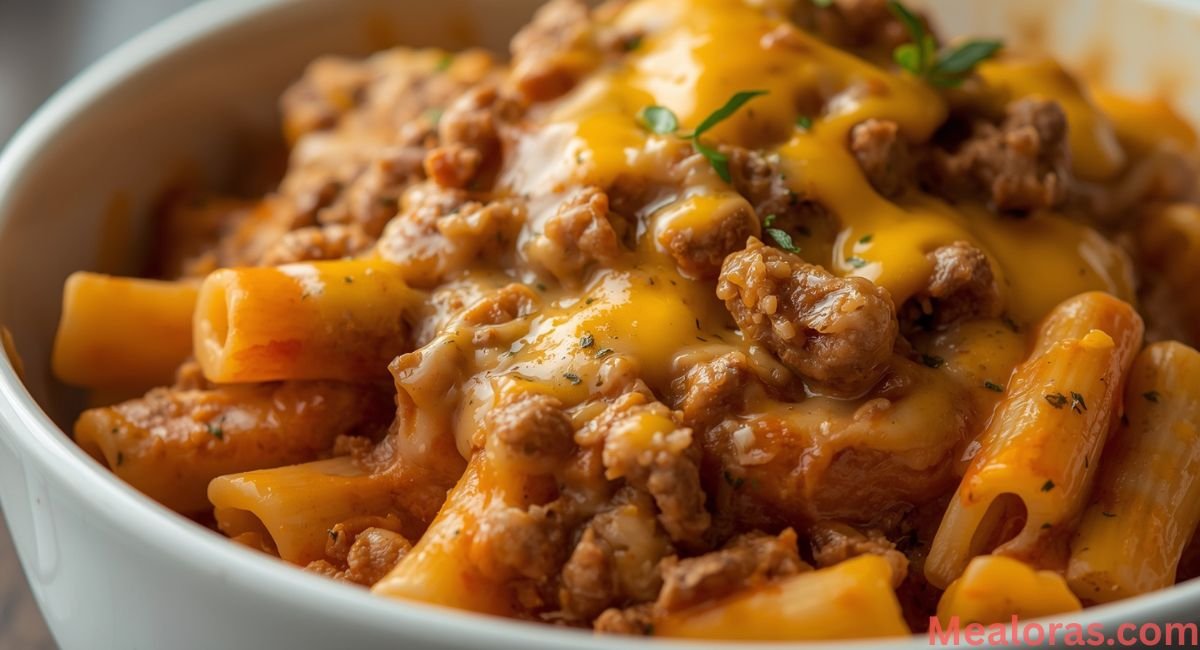 Sloppy Cheeseburger Pasta