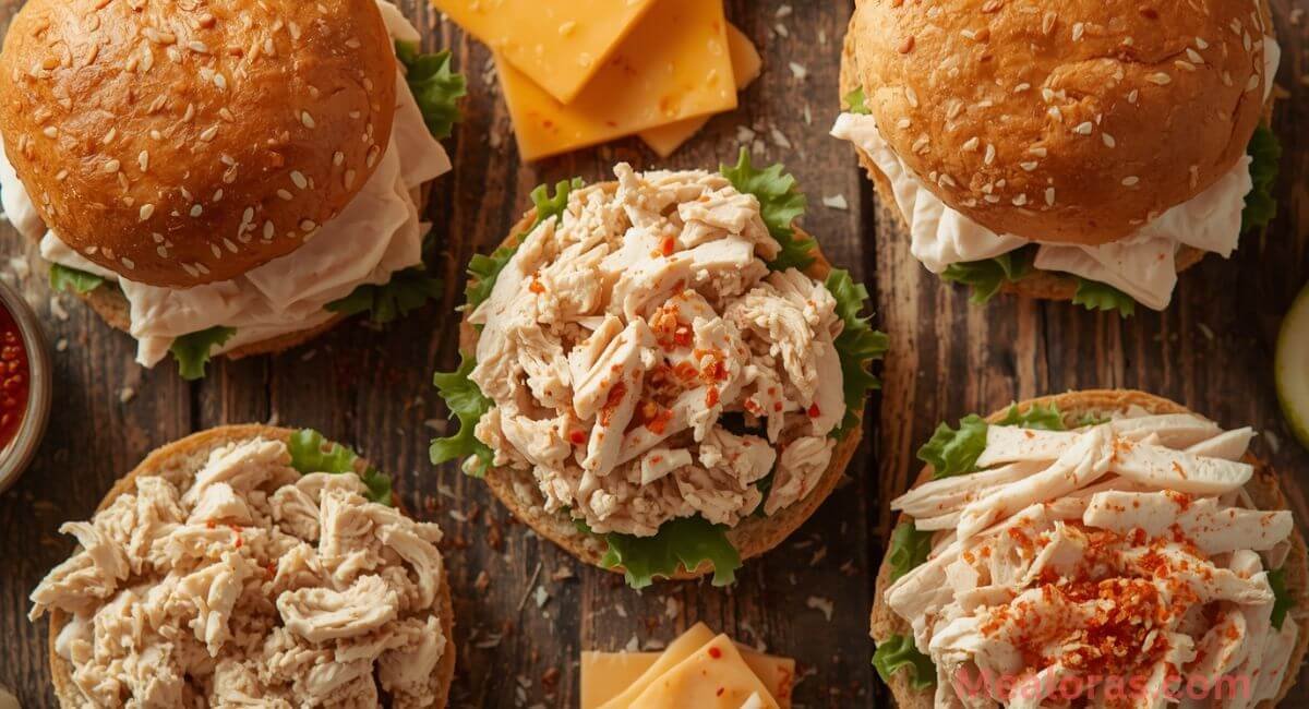 Buona Beef Tuna Genovese sandwich variations with different breads, cheeses, and spice blends