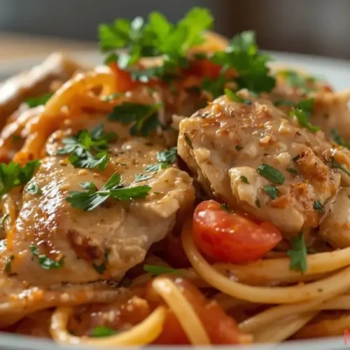 Creamy Bayou chicken pasta with Cajun cream sauce and seared chicken breast