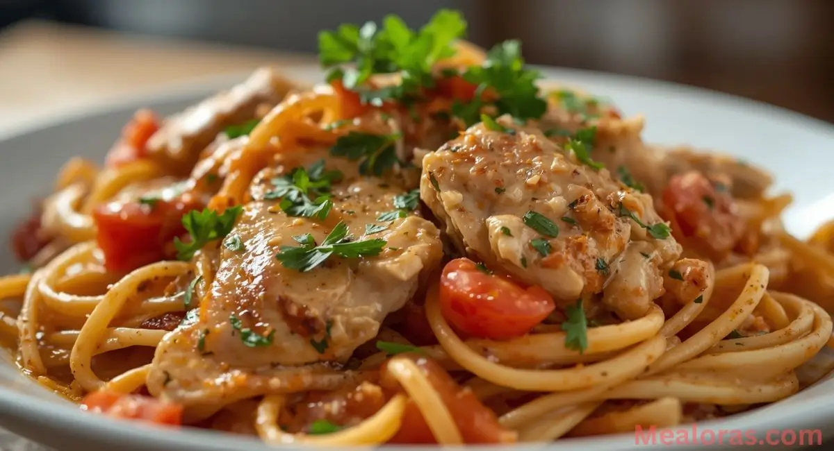 Creamy Bayou chicken pasta with Cajun cream sauce and seared chicken breast