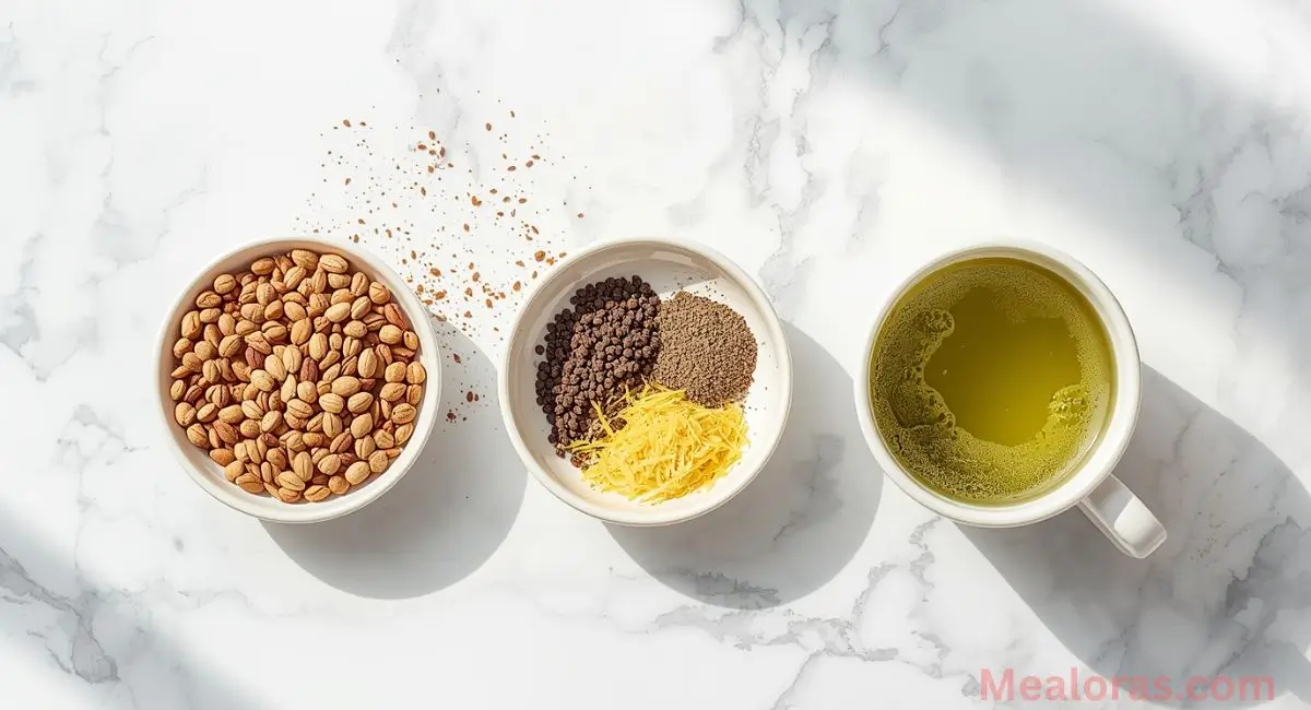 Three flavor variations of bariatric seed mix sweet, savory, and tea blend options for healthy snacking