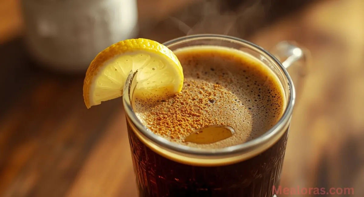 Step-by-step instructions for coffee loophole recipe with lemon, cinnamon, and optional MCT oil