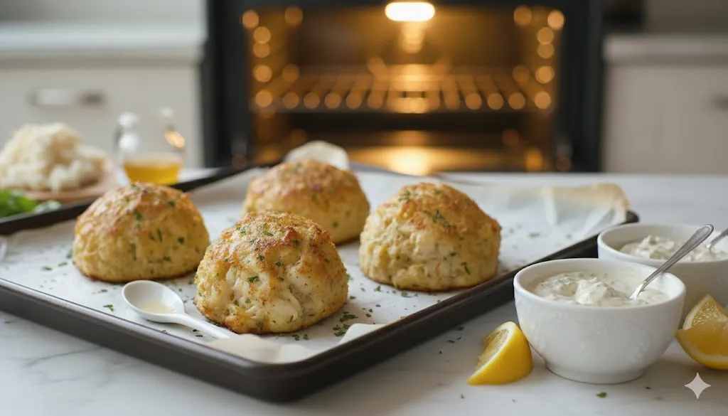 Step-by-step instructions for making golden, crispy Famous Crab Bombs at home