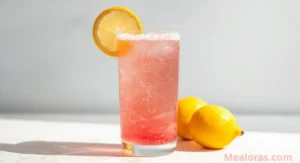 Glass of Himalayan pink salt weight loss drink with lemon