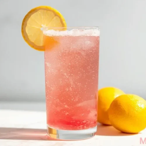 Glass of Himalayan pink salt weight loss drink with lemon
