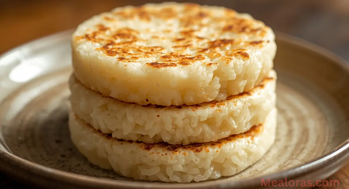 Soft and chewy South Asian rice cakes served on a plate, traditional steamed pitha