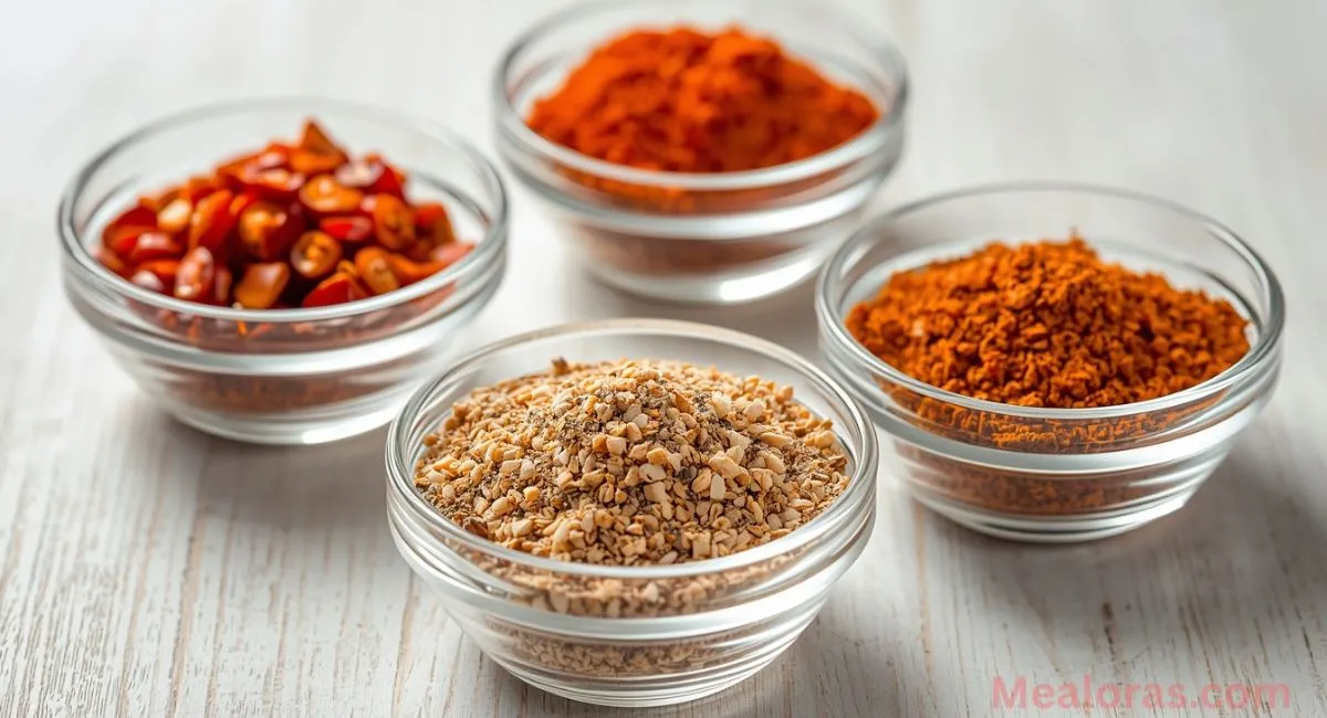 Different chicken seasoning variations including spicy, sweet, smoky, and low-carb blends