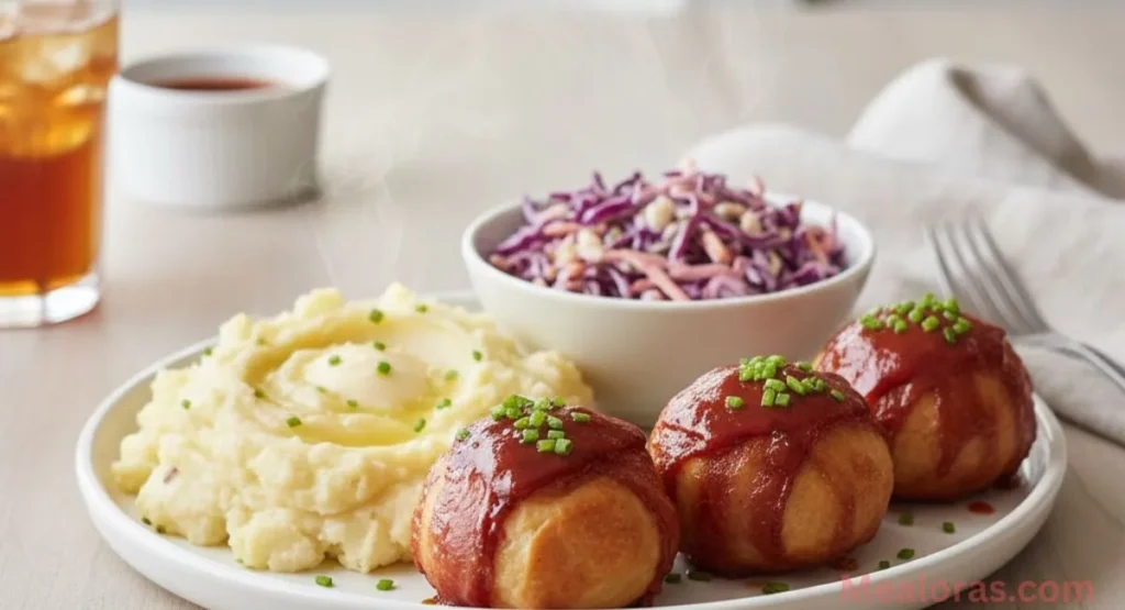 a BBQ bacon bomb sliced in half to reveal melted pepper jack cheese and diced jalapeños inside