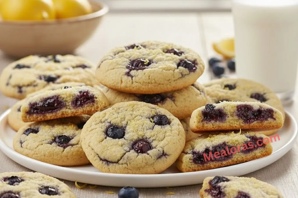 Easy Soft and Chewy Lemon Blueberry Cookies