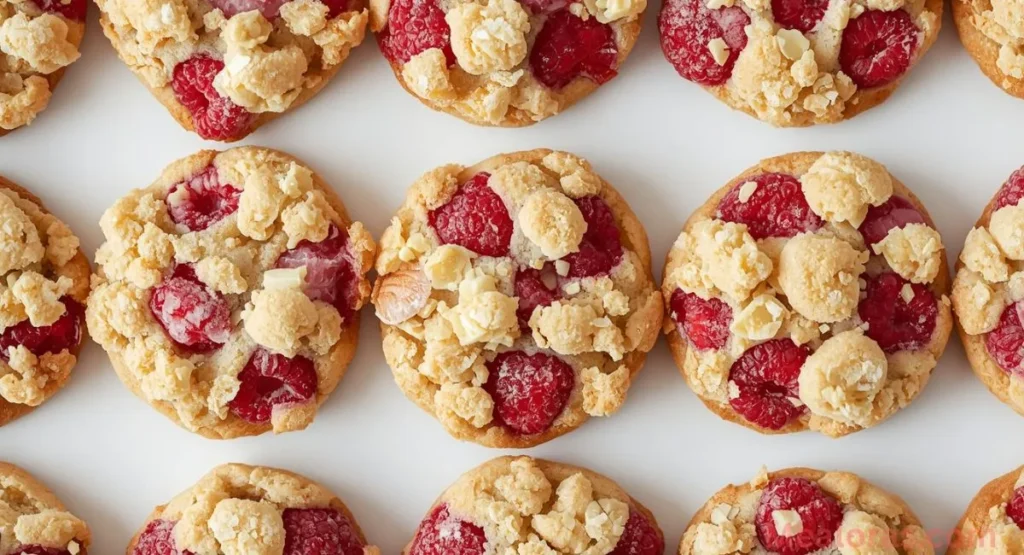 Lemon and white chocolate variations of Raspberry Crumble Cookies