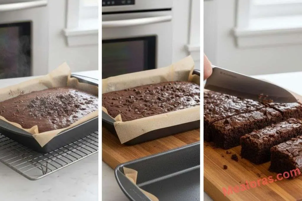 Let the brownies cool in the pan for at least 15 to 20 minutes.