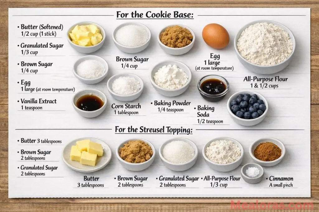 Preparing the streusel and creaming the butter and sugar until light and fluffy