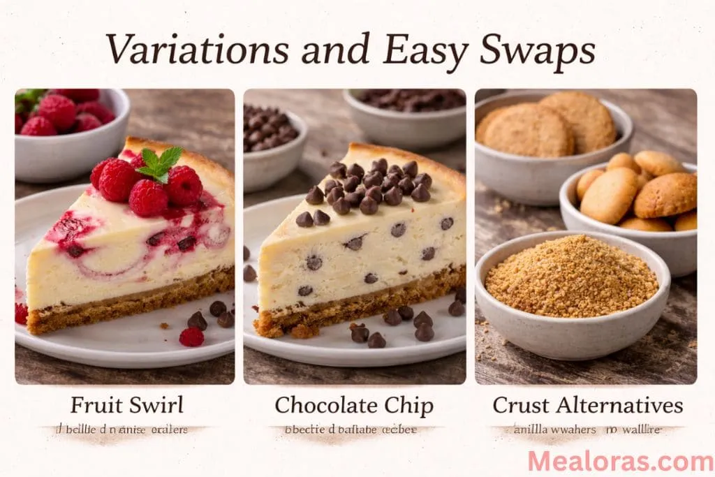 classic cheesecake topped with fresh red raspberries and a light dusting of sugar.