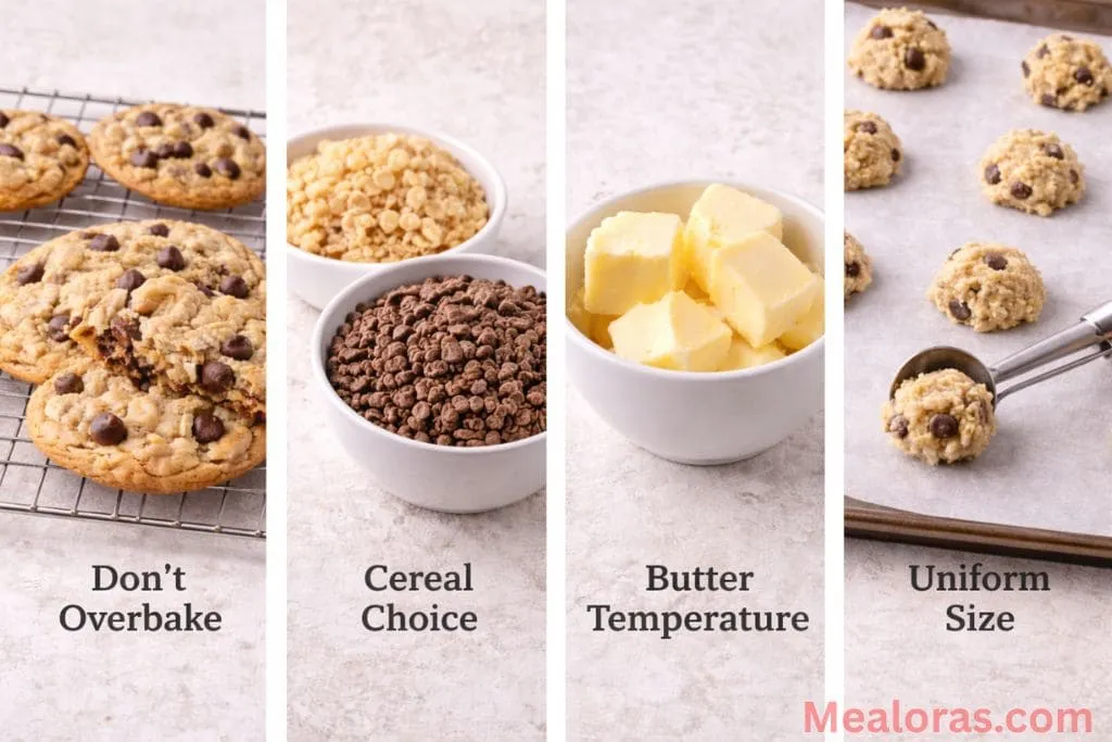 Different versions of cookies with added nuts and sea salt flakes on top