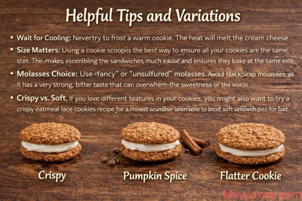 : Different sizes of oatmeal cream pies arranged on a cooling rack to show texture