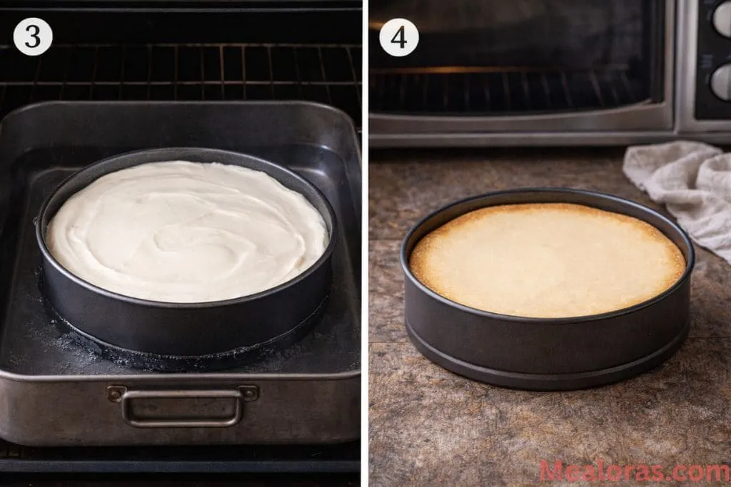 smooth, velvety cream cheese and egg batter being mixed with an electric whisk