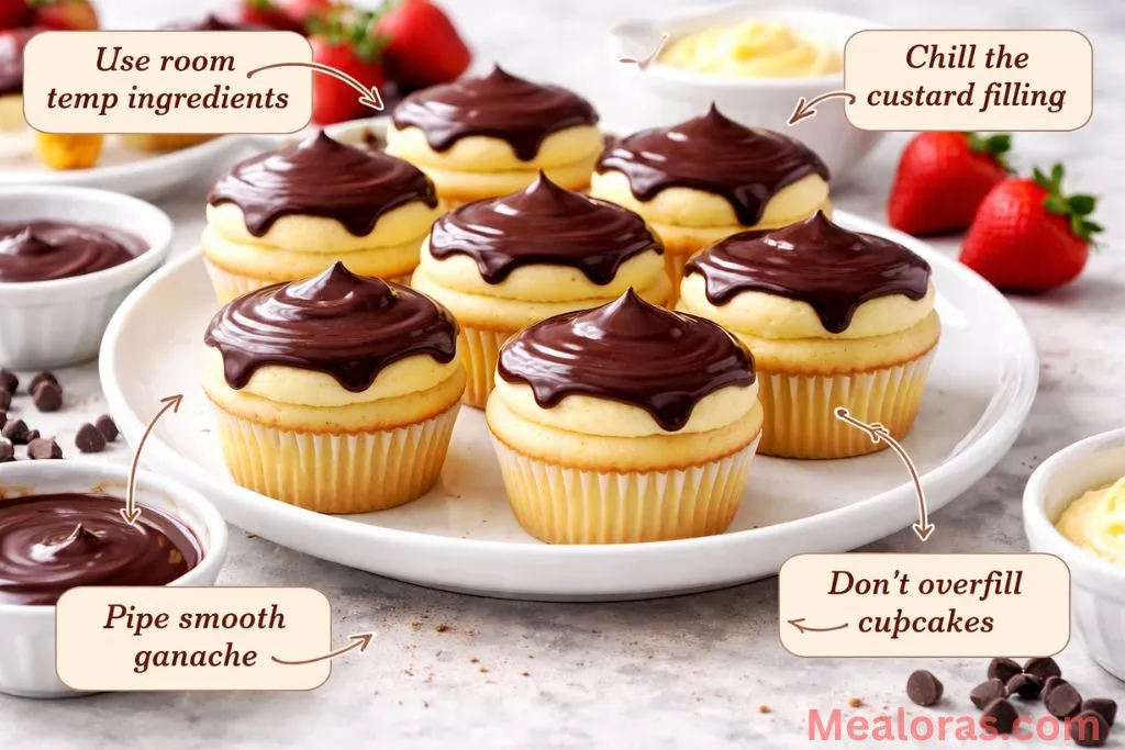 Boston Cream Pie Cupcakes