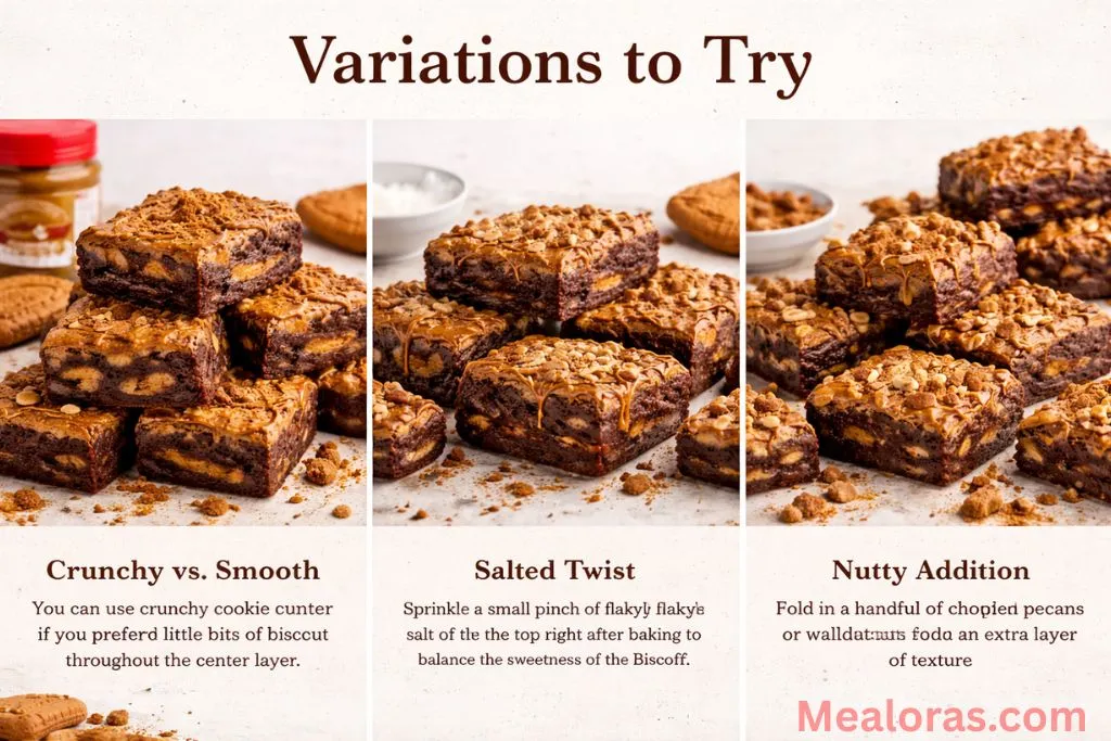 brownies topped with sea salt and chopped pecans for a textured variation