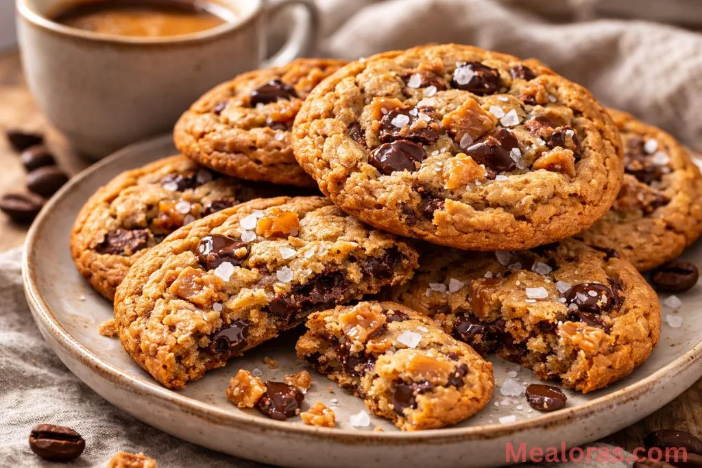 Brown Butter Coffee Toffee Cookies