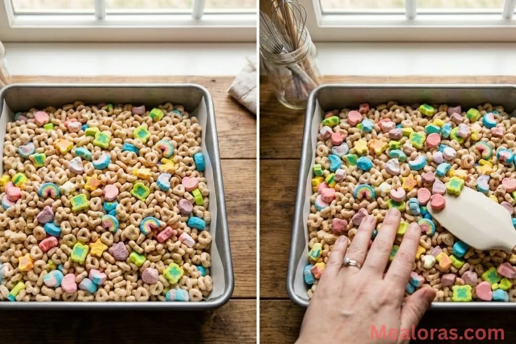 cereal treats topped with extra colorful marshmallow charms
