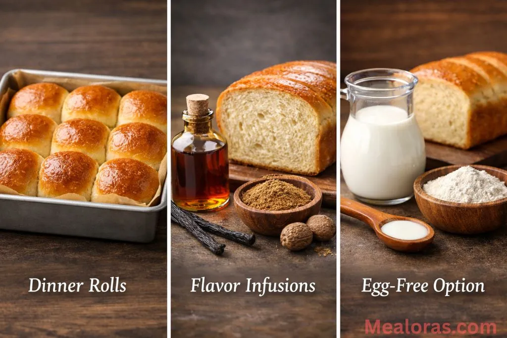 condensed milk rolls in a square baking pan