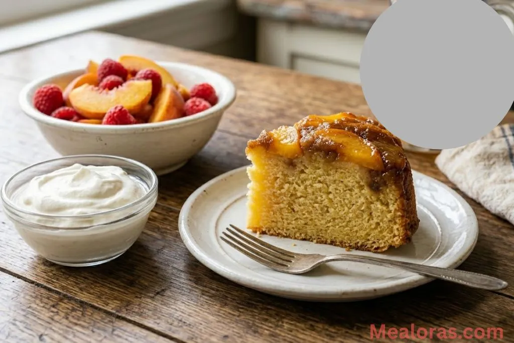 A stunning fusion of juicy fruit cobbler and velvety pound cake