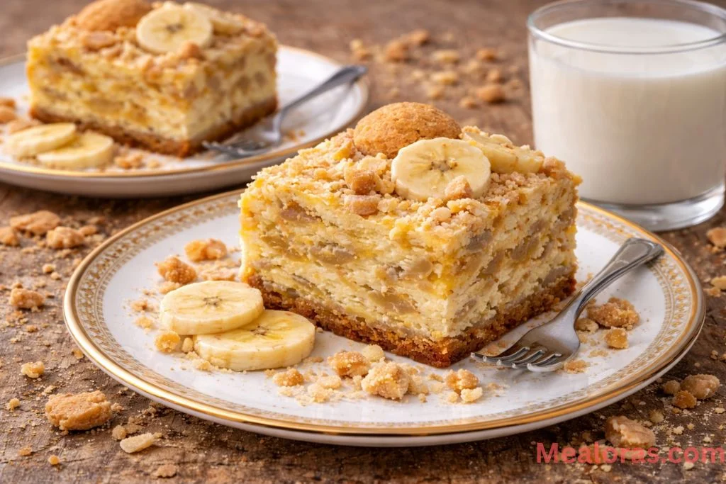 The ultimate fusion of creamy pudding and chewy banana brownies