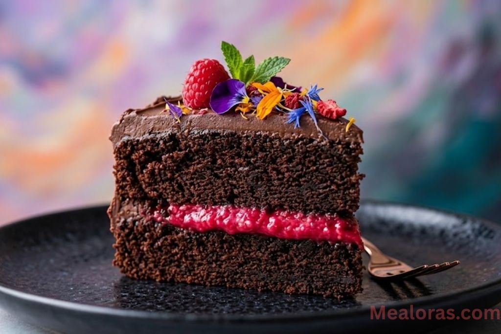 Chocolate cake with raspberry filling