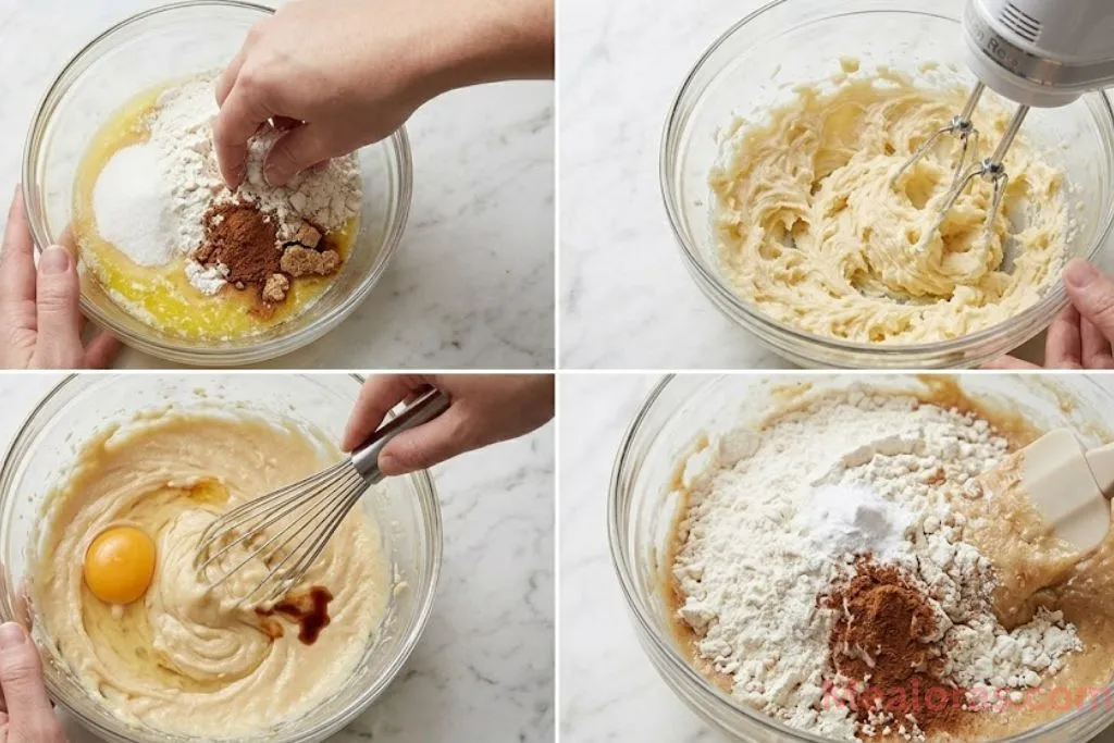 Mixing ingredients for cake batter