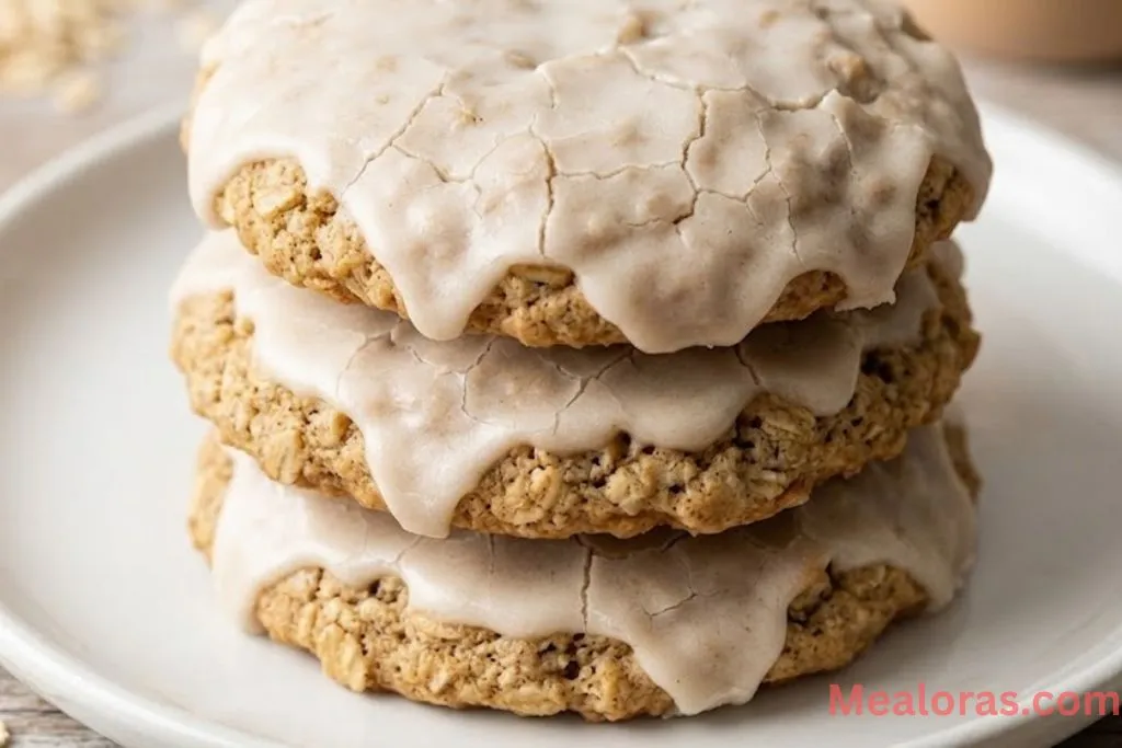 These soft iced oatmeal cookies are the ultimate cozy treat