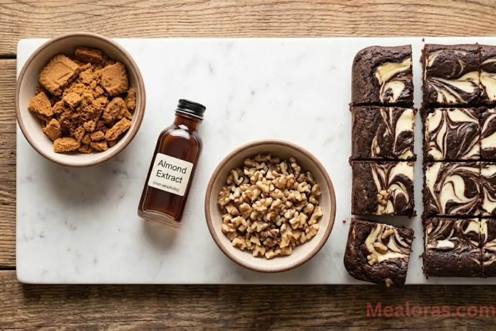 brownies with different textures and potential chocolate drizzles