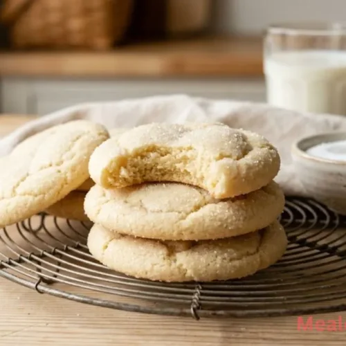soft sugar cookies with a dusting of granulated sugar