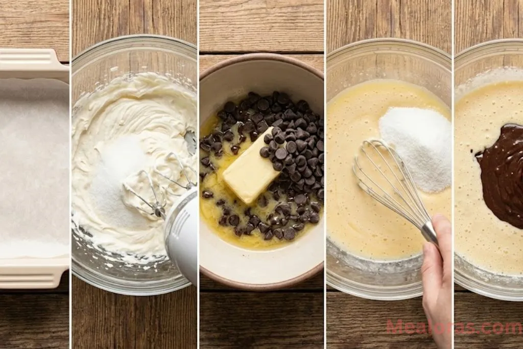 Preparing ingredients for dessert baking