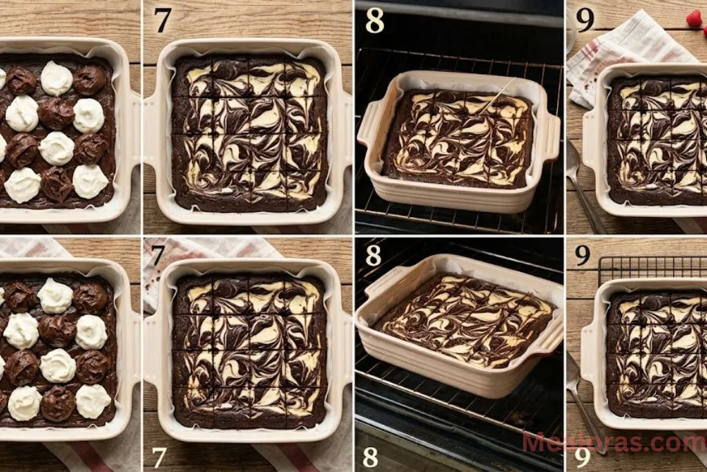 Steps to make marble brownies
