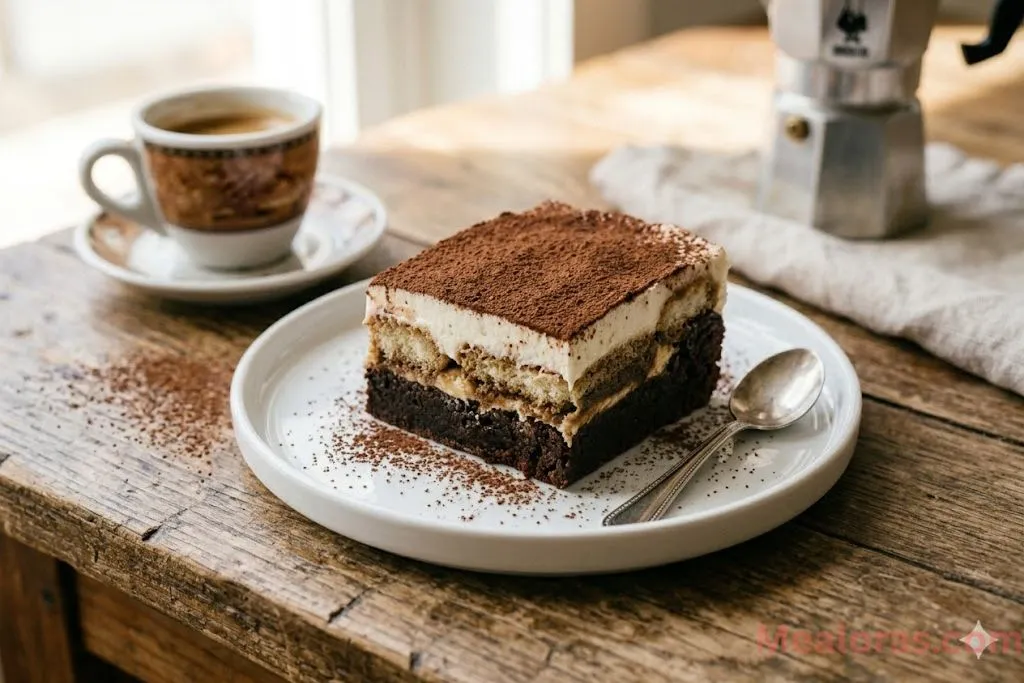 Layers of pure decadence: espresso chocolate meets velvety cream