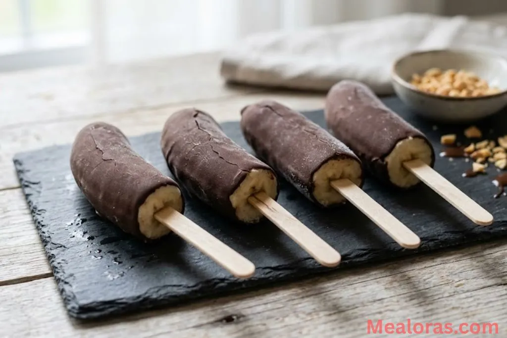 Chocolate Dipped Frozen Bananas