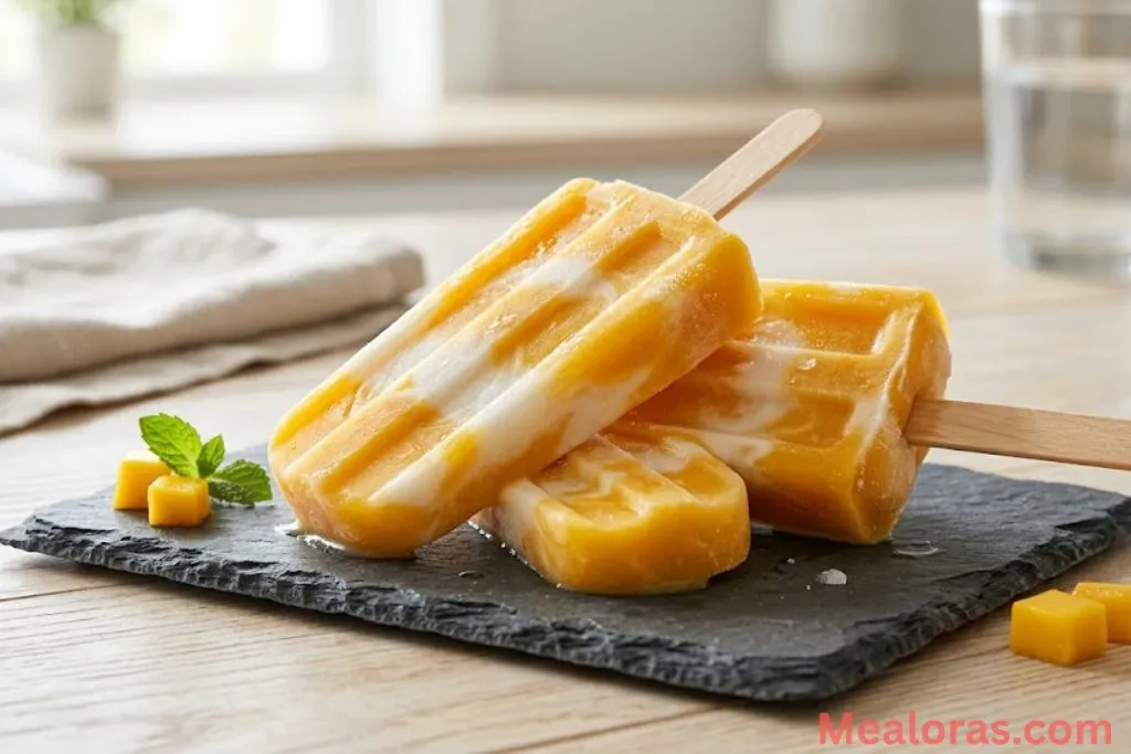 Mango Coconut Popsicles