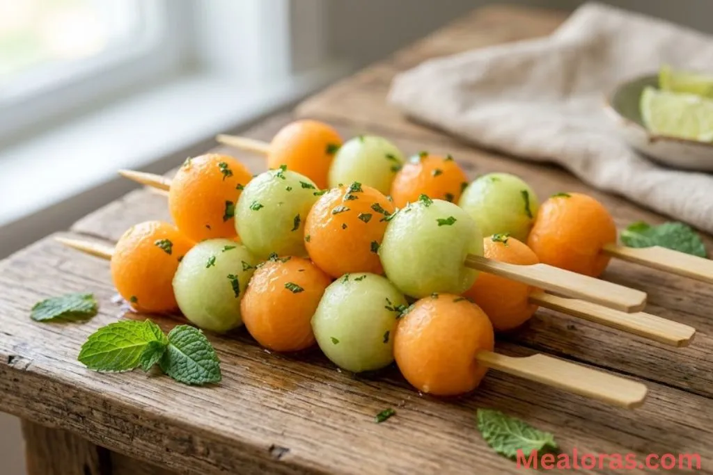 Minty Melon Skewers