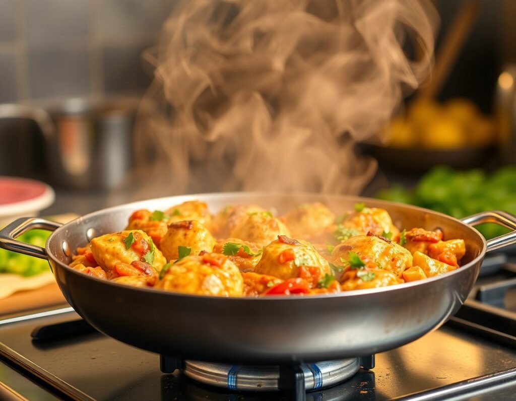 Chicken Fajita Casserole cooking