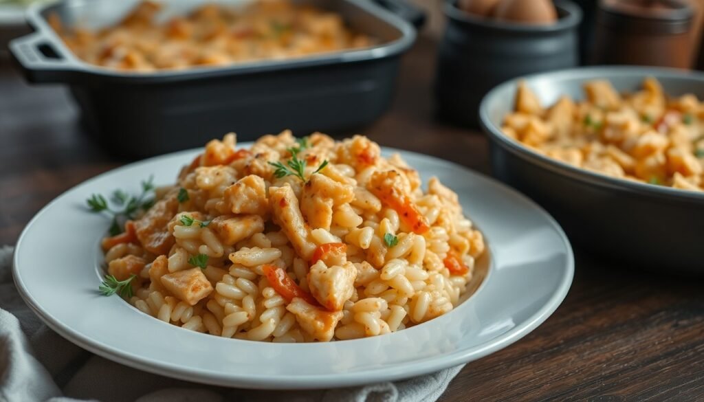 Chicken Rice Casserole serving