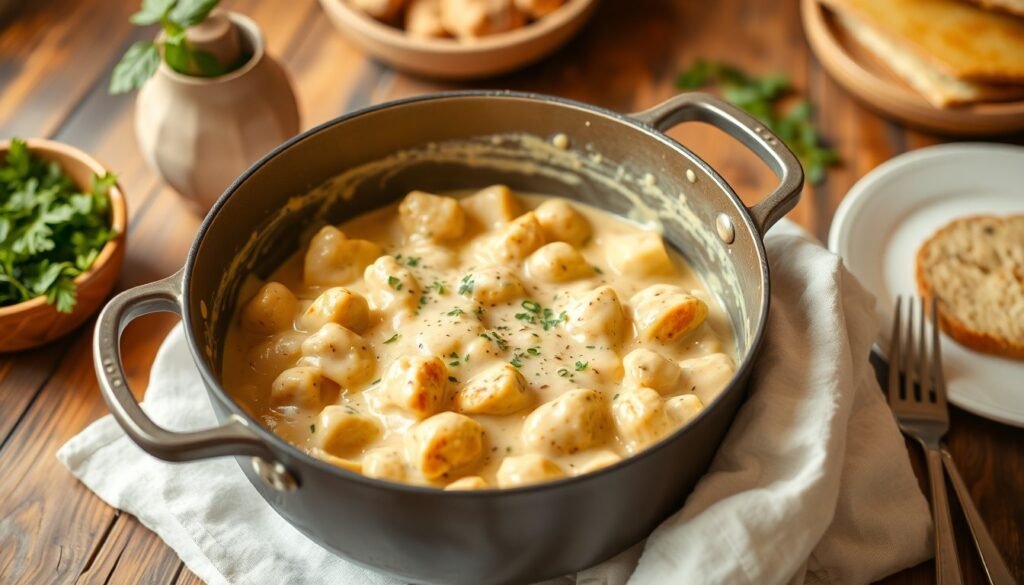 One-Pot Chicken Alfredo serving