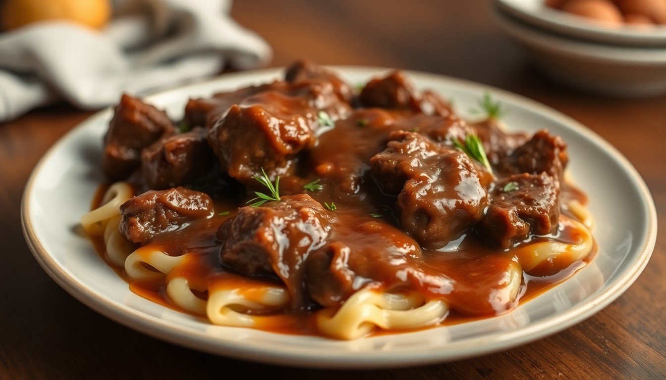 Slow Cooker Beef & Gravy