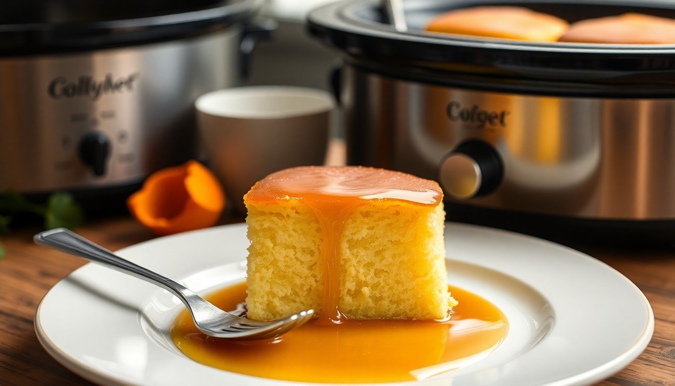 Slow Cooker Golden Syrup Sponge Pudding