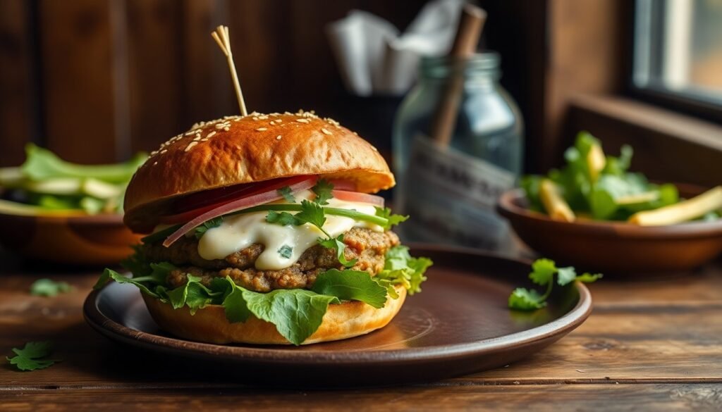 Tortilla Smash Burger serving